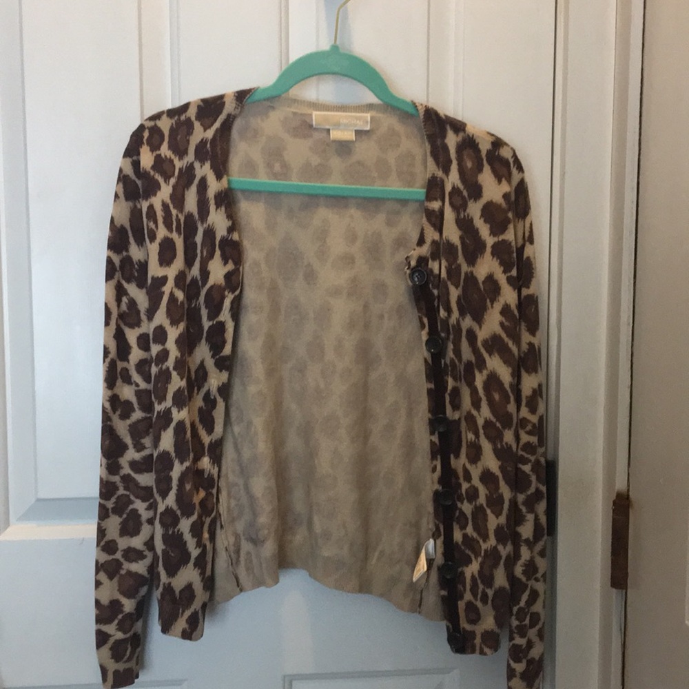 Leopard print cardigan